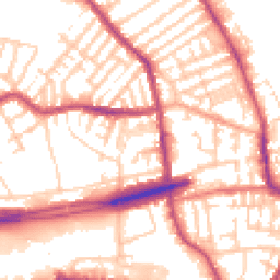 Daytime road noise heatmap for CH44 7HN