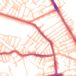 Daytime road noise heatmap for CH44 9AB