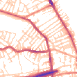 Daytime road noise heatmap for CH44 9AL