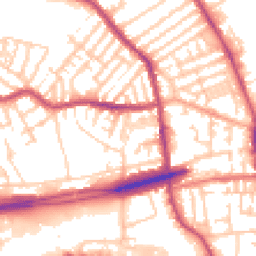 Daytime road noise heatmap for CH44 9ES
