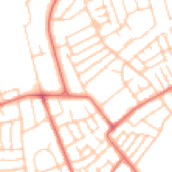 Daytime road noise heatmap for CH45 0LE