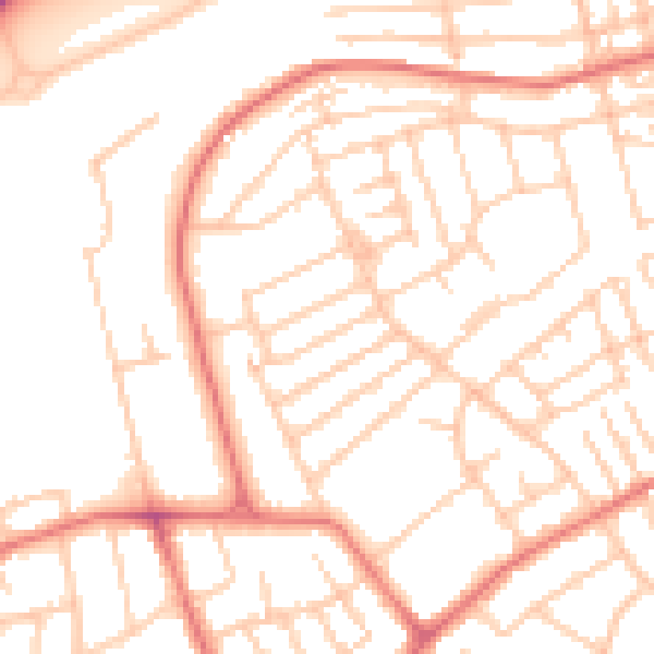 Daytime road noise heatmap for CH45 0LP