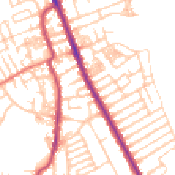 Daytime road noise heatmap for CH45 1HD