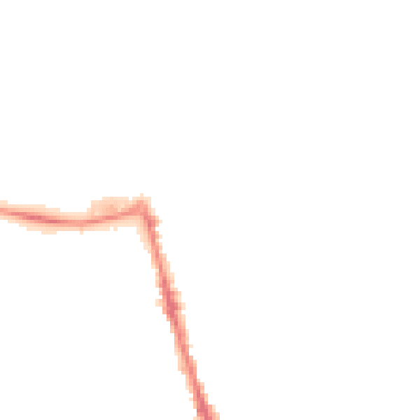 Night-time road noise heatmap for CH45 2JS