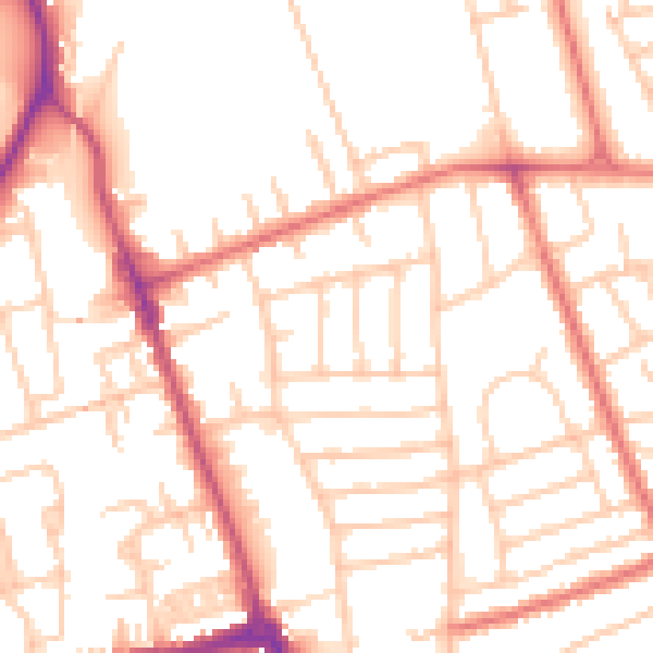 Daytime road noise heatmap for CH45 3JW