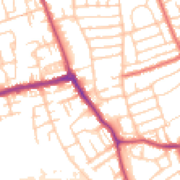 Daytime road noise heatmap for CH45 3LX