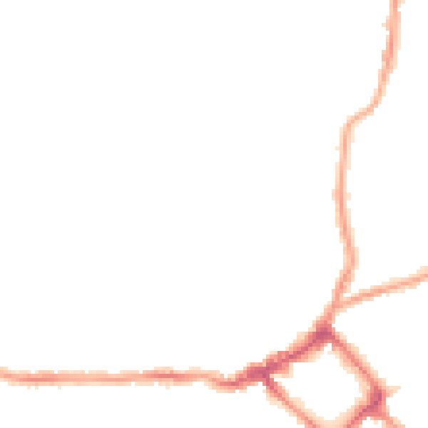 Night-time road noise heatmap for CH45 4LL