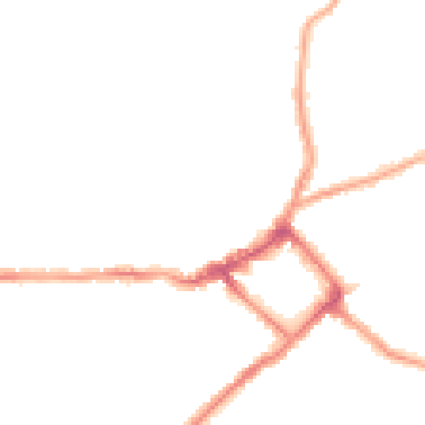 Night-time road noise heatmap for CH45 4RE