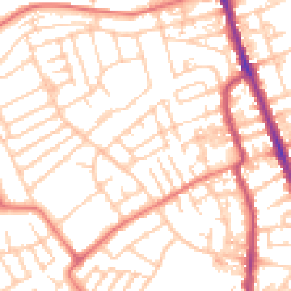 Daytime road noise heatmap for CH45 5BR