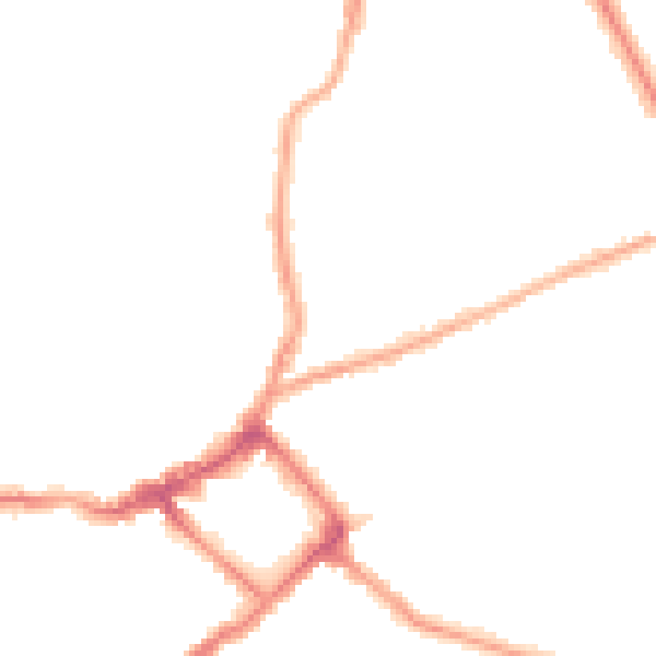 Night-time road noise heatmap for CH45 7LD