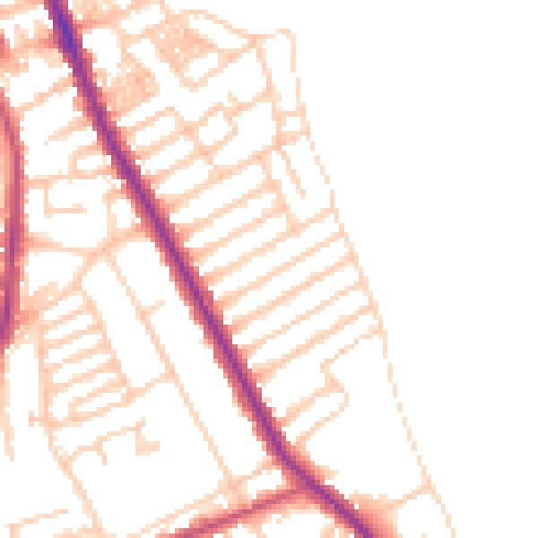 Daytime road noise heatmap for CH45 7PS