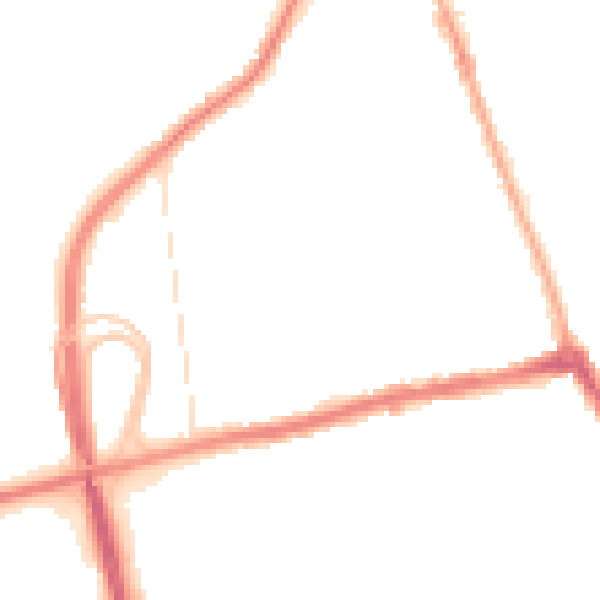 Night-time road noise heatmap for CH45 8NL