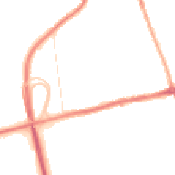 Night-time road noise heatmap for CH45 8NN