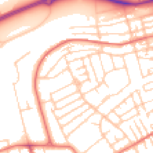 Daytime road noise heatmap for CH45 9JS