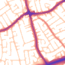 Daytime road noise heatmap for CH46 0PB