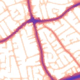 Daytime road noise heatmap for CH46 0PE