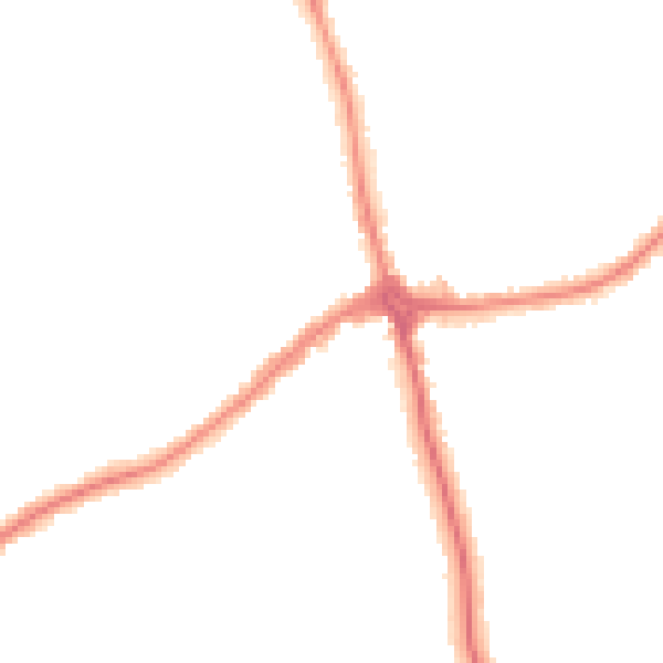 Night-time road noise heatmap for CH46 0PF