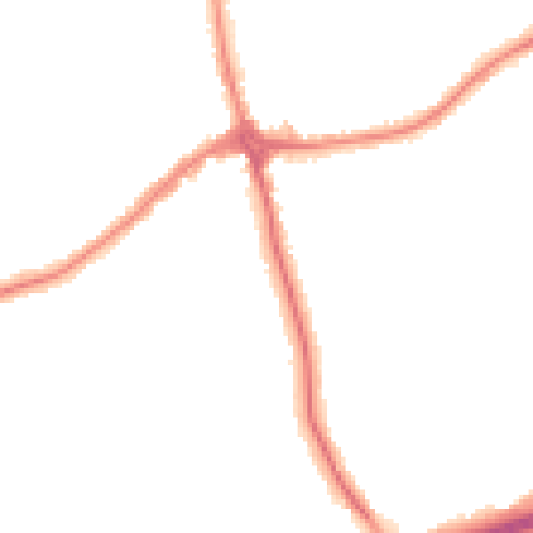 Night-time road noise heatmap for CH46 0PG