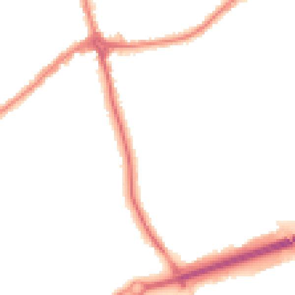 Night-time road noise heatmap for CH46 0PL