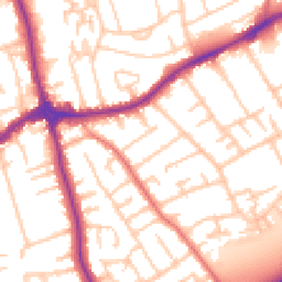 Daytime road noise heatmap for CH46 0PP