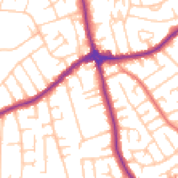 Daytime road noise heatmap for CH46 0PQ