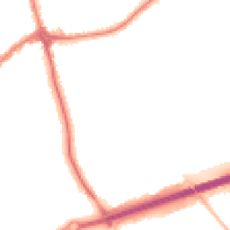 Night-time road noise heatmap for CH46 0PS