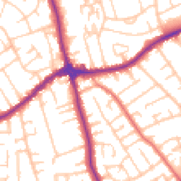 Daytime road noise heatmap for CH46 0PW