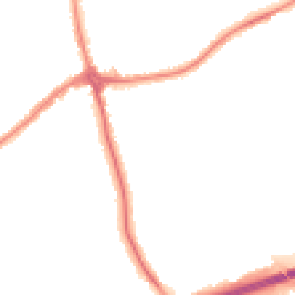 Night-time road noise heatmap for CH46 0QE