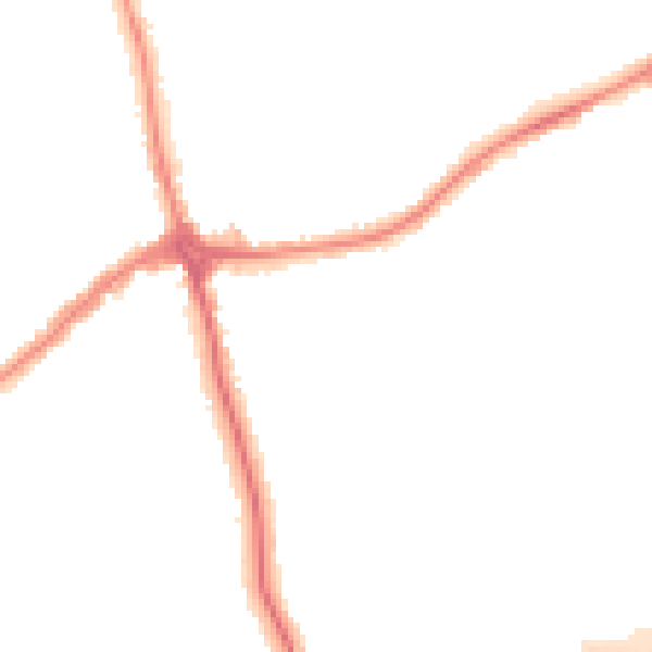 Night-time road noise heatmap for CH46 0QW