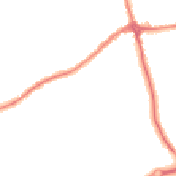 Night-time road noise heatmap for CH46 0RF