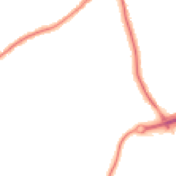 Night-time road noise heatmap for CH46 0RG
