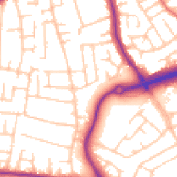 Daytime road noise heatmap for CH46 0TF