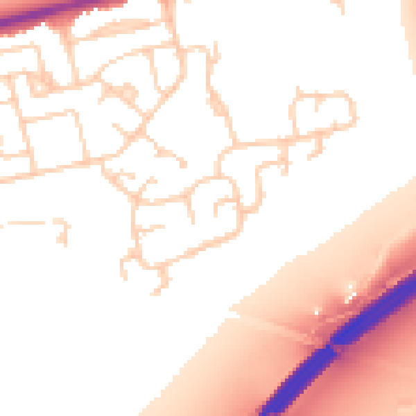 Daytime road noise heatmap for CH46 1RZ