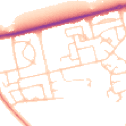 Daytime road noise heatmap for CH46 2QN