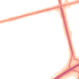 Night-time road noise heatmap for CH46 2SA