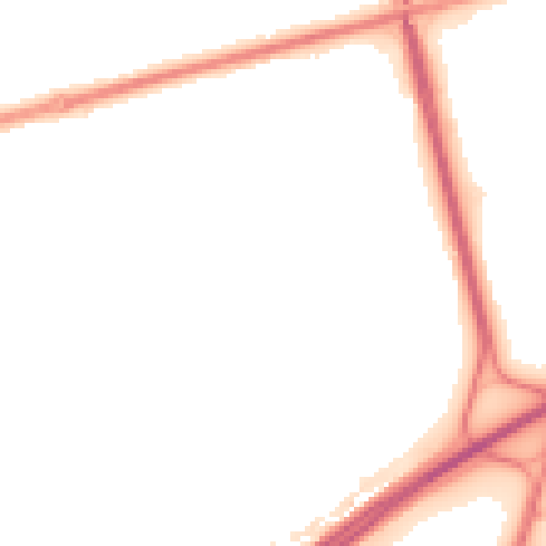 Night-time road noise heatmap for CH46 2SB