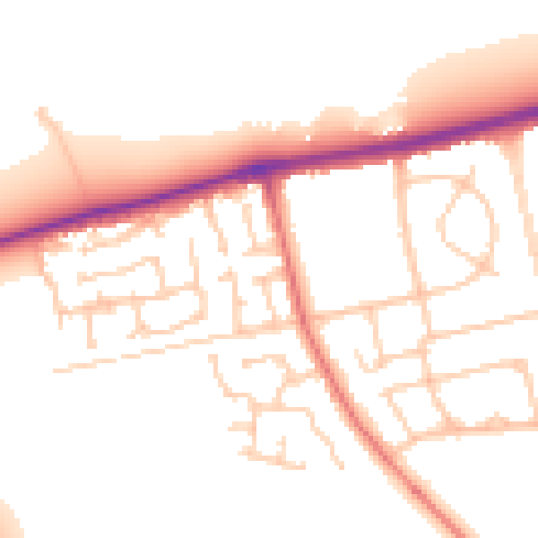 Daytime road noise heatmap for CH46 3SD