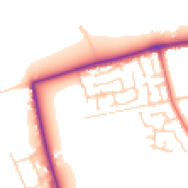Daytime road noise heatmap for CH46 3SH