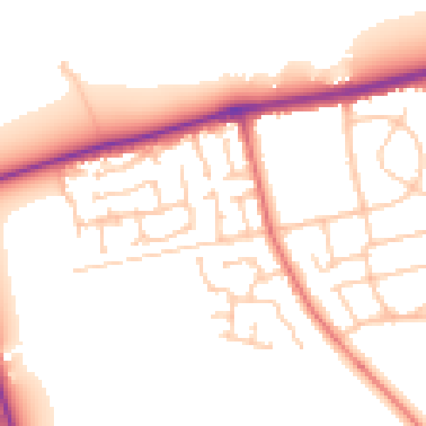 Daytime road noise heatmap for CH46 3SP