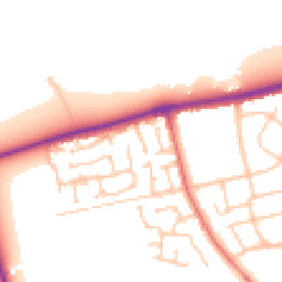 Daytime road noise heatmap for CH46 3SX