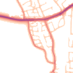Daytime road noise heatmap for CH46 5NR