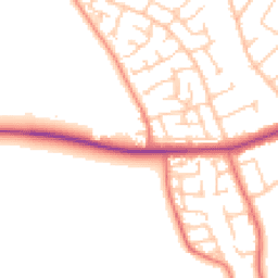 Daytime road noise heatmap for CH46 5NX