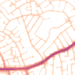 Daytime road noise heatmap for CH46 6BN