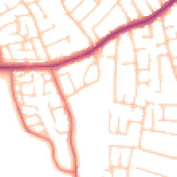 Daytime road noise heatmap for CH46 6EB