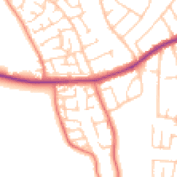 Daytime road noise heatmap for CH46 6HA