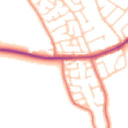 Daytime road noise heatmap for CH46 6HF
