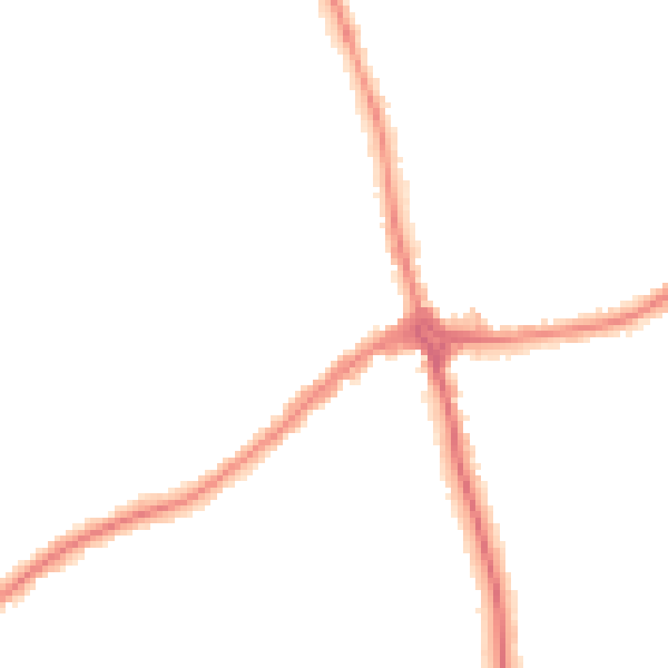 Night-time road noise heatmap for CH46 7TR