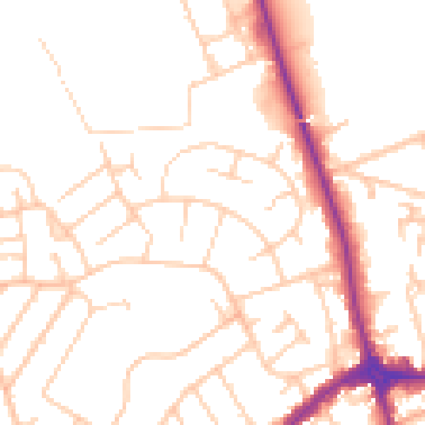 Daytime road noise heatmap for CH46 7UF