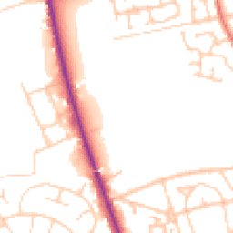 Daytime road noise heatmap for CH46 8AG
