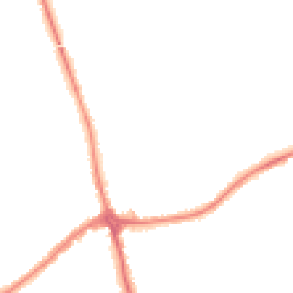 Night-time road noise heatmap for CH46 8US